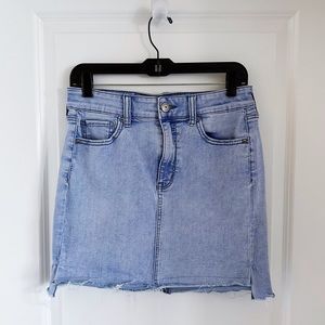 American Eagle Super Super Stretch Light Denim Mini Skirt